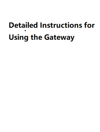 Gateway Description-todaair01