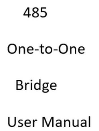 485 One-to-One Bridge User Manual-todaair01